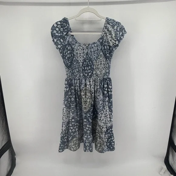 VTG Women's Size Medium Dress Blue Y2K 90s Fairy Boho Floral Milkmaid Coquette - Picture 8 of 10